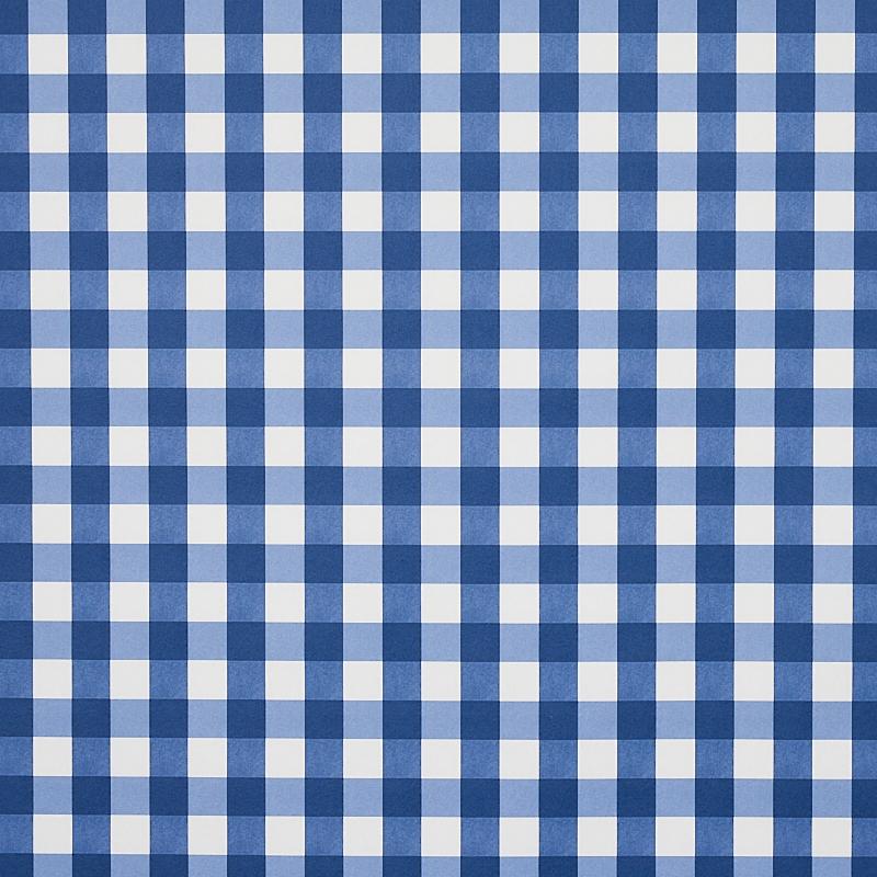 Schumacher Willa Check Small Navy Wallpaper