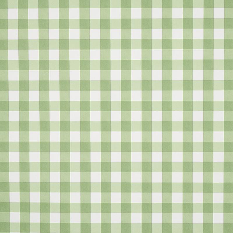 Schumacher Willa Check Small Leaf Wallpaper