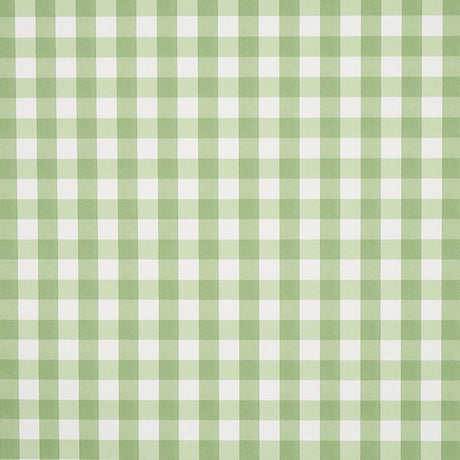 Schumacher Willa Check Small Leaf Wallpaper