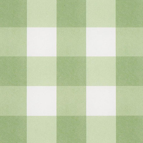 Schumacher Willa Check Small Leaf Wallpaper