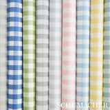 Schumacher Willa Check Small Lavender Wallpaper