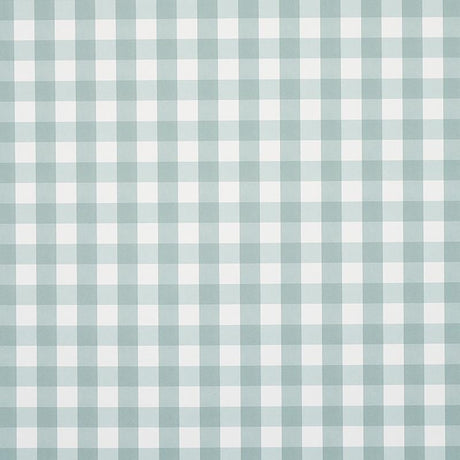 Schumacher Willa Check Small Seaglass Wallpaper