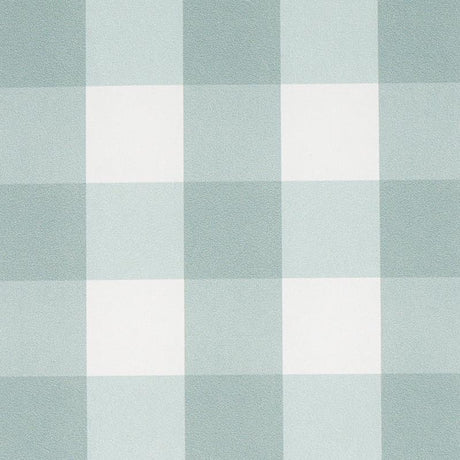 Schumacher Willa Check Small Seaglass Wallpaper