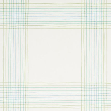 Schumacher Minerva Plaid Peacock Wallpaper