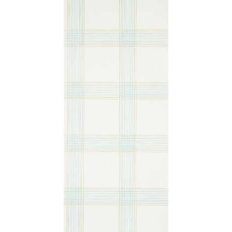 Schumacher Minerva Plaid Peacock Wallpaper