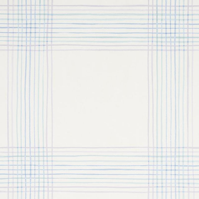 Schumacher Minerva Plaid Hyacinth Wallpaper