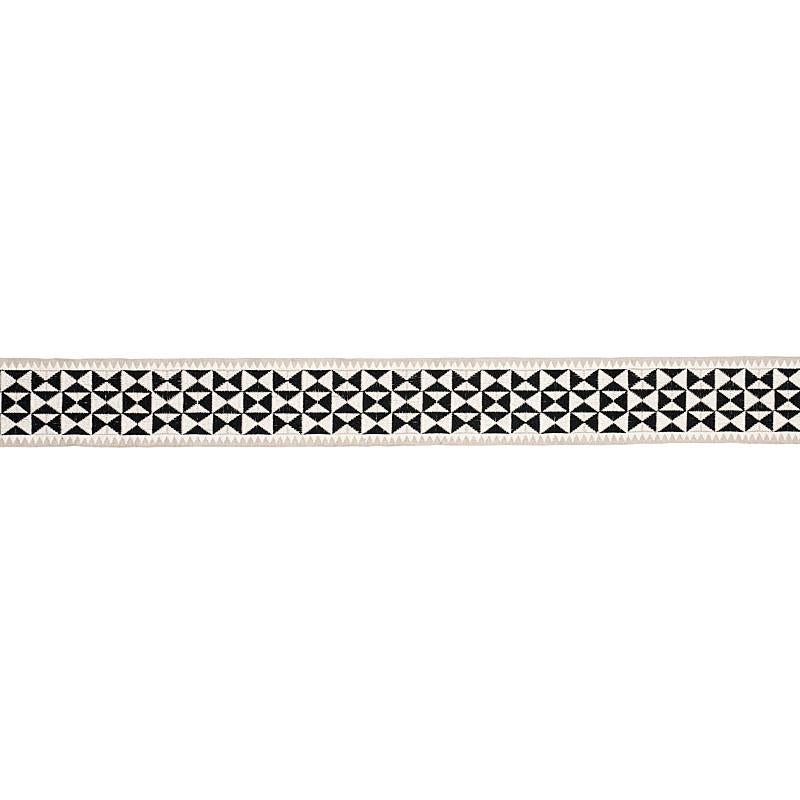 Schumacher Black Zulma Embroidered Tape