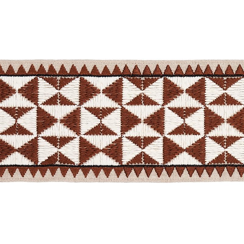 Schumacher Brown Zulma Embroidered Tape