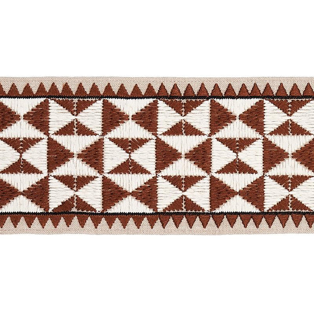 Schumacher Brown Zulma Embroidered Tape