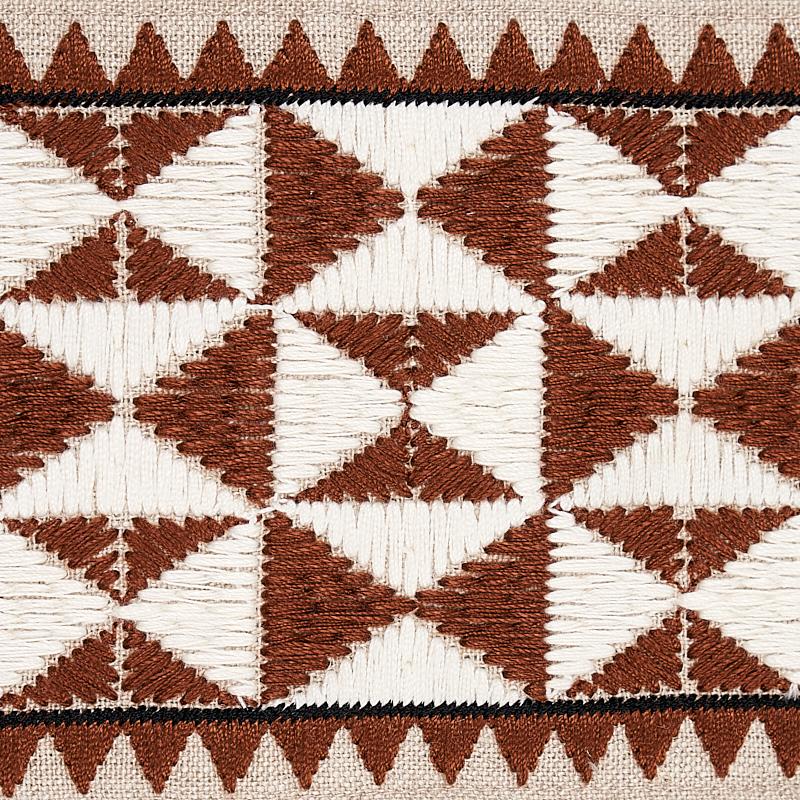 Schumacher Brown Zulma Embroidered Tape
