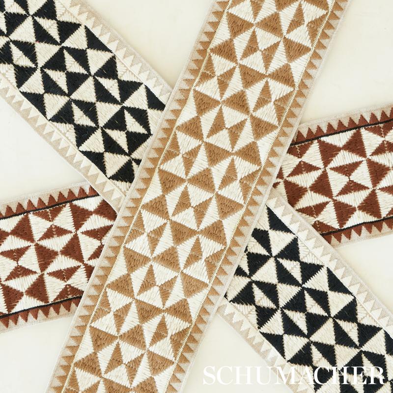 Schumacher Zulma Embroidered Tape Sand Trim