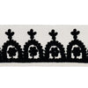 Schumacher Noelia Embroidered Tape Black On Ivory Trim