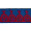 Schumacher Red On Blue Noelia Embroidered Tape