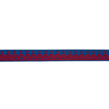 Schumacher Red On Blue Noelia Embroidered Tape