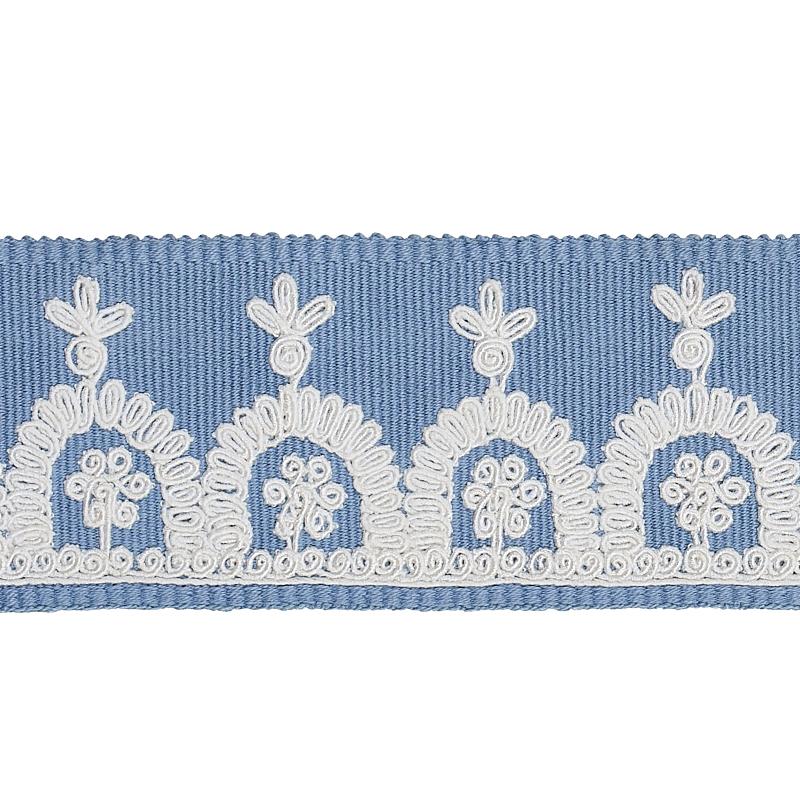 Schumacher Chambray Noelia Embroidered Tape