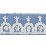 Schumacher Chambray Noelia Embroidered Tape