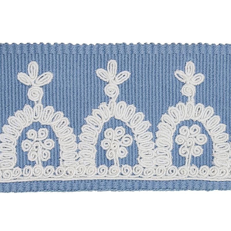 Schumacher Chambray Noelia Embroidered Tape