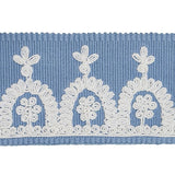 Schumacher Chambray Noelia Embroidered Tape