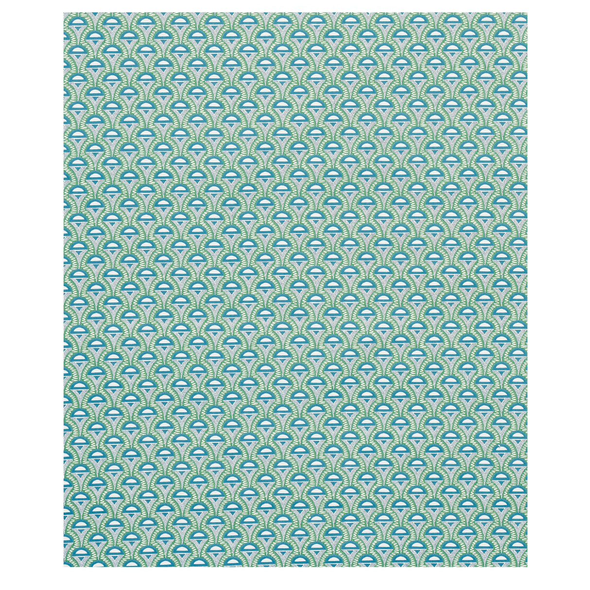 Schumacher Abelino Green & Peacock Fabric