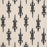 Schumacher Baracoa Embroidery Black Fabric