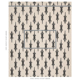 Schumacher Baracoa Embroidery Black Fabric