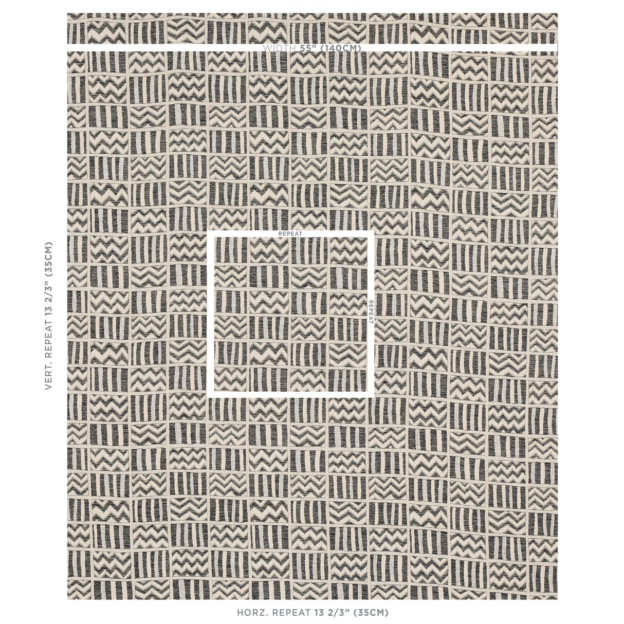 Schumacher Kudu Black Fabric