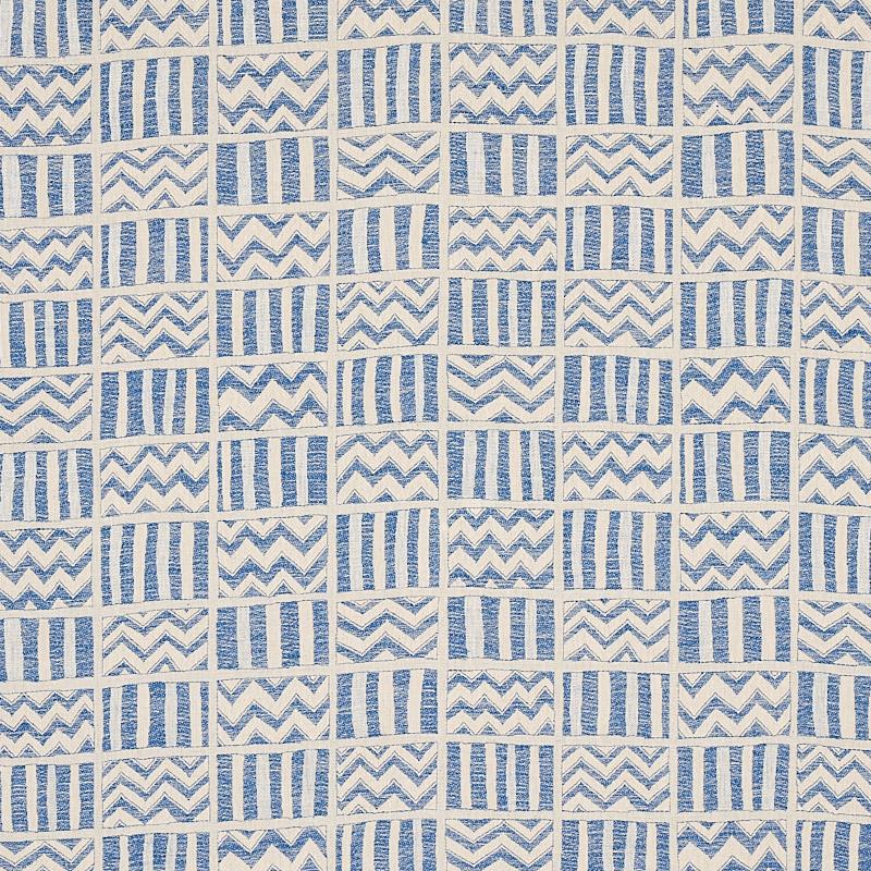 Schumacher Kudu Blue Fabric