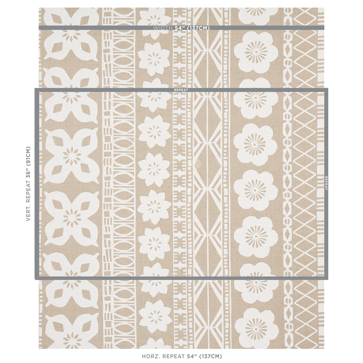 Schumacher Mrs. Howell Natural Fabric