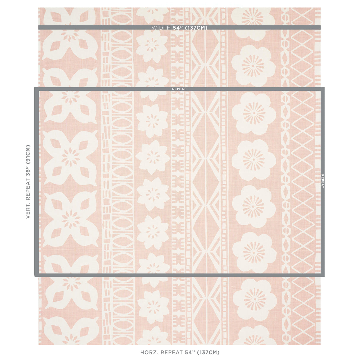 Schumacher Mrs. Howell Blush Fabric