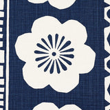 Schumacher Mrs. Howell Indigo Fabric