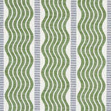 Schumacher Sina Stripe Green Fabric