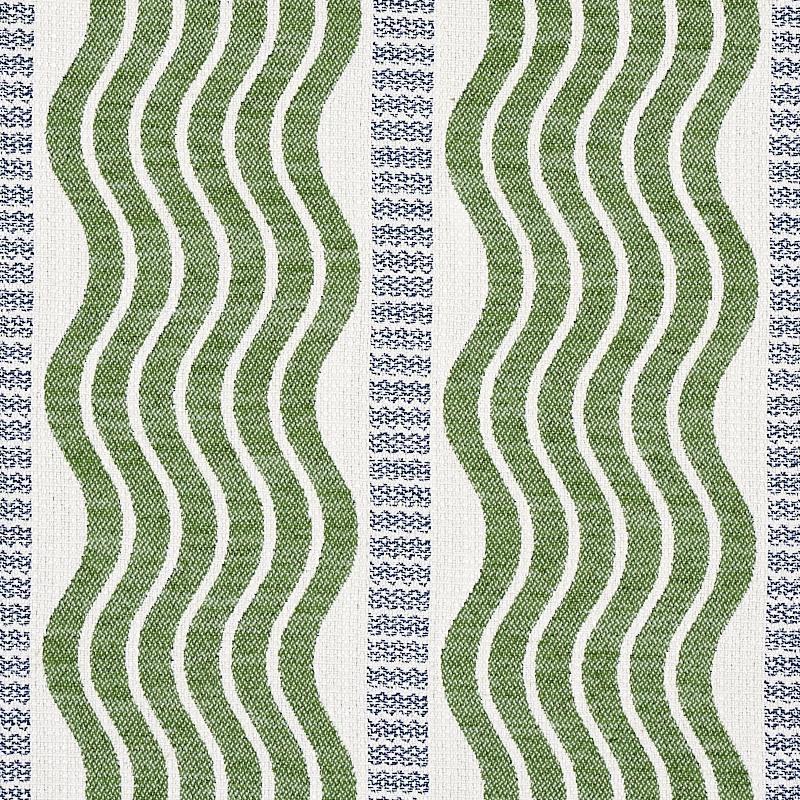 Schumacher Sina Stripe Green Fabric