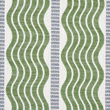 Schumacher Sina Stripe Green Fabric