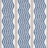 Schumacher Sina Stripe Blue Fabric