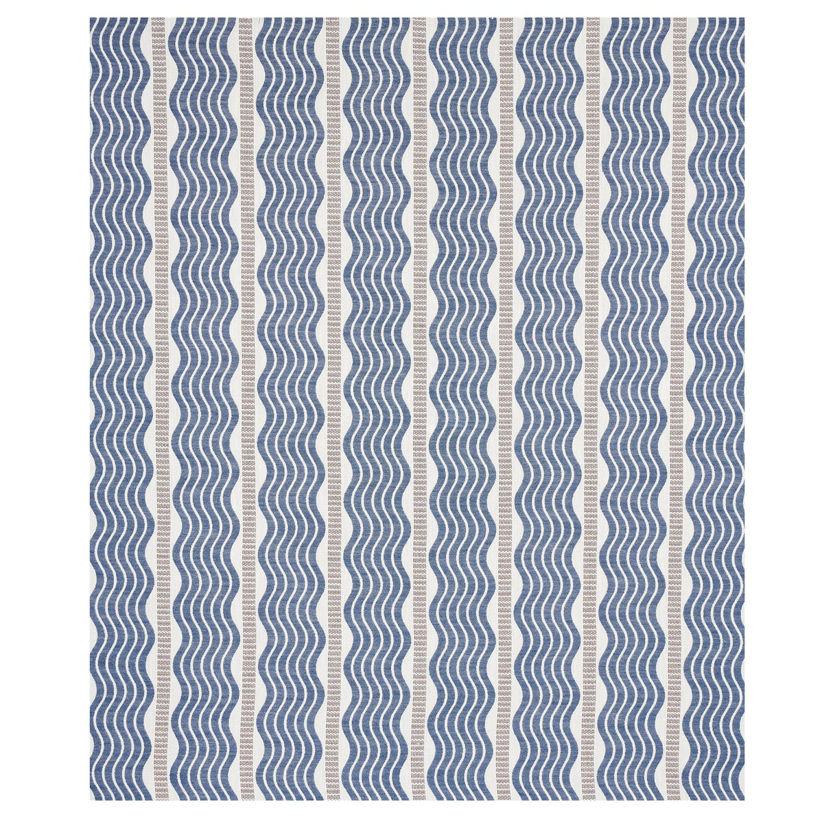 Schumacher Sina Stripe Blue Fabric
