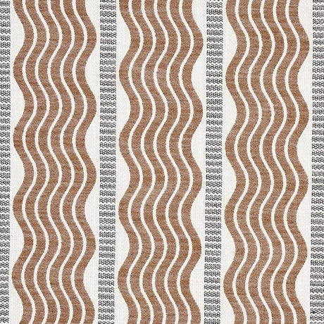 Schumacher Sina Stripe Brown Fabric