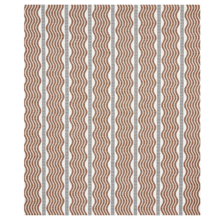 Schumacher Sina Stripe Brown Fabric