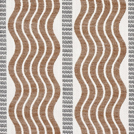 Schumacher Sina Stripe Brown Fabric