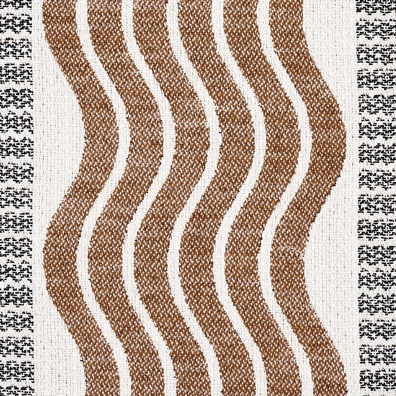 Schumacher Sina Stripe Brown Fabric