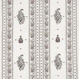 Schumacher Jaipur Linen Embroidery Brown Fabric