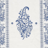 Schumacher Jaipur Linen Embroidery Blue Fabric