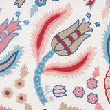 Schumacher Malabar Vine Sky & Rose Fabric