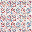 Schumacher Malabar Vine Sky & Rose Fabric