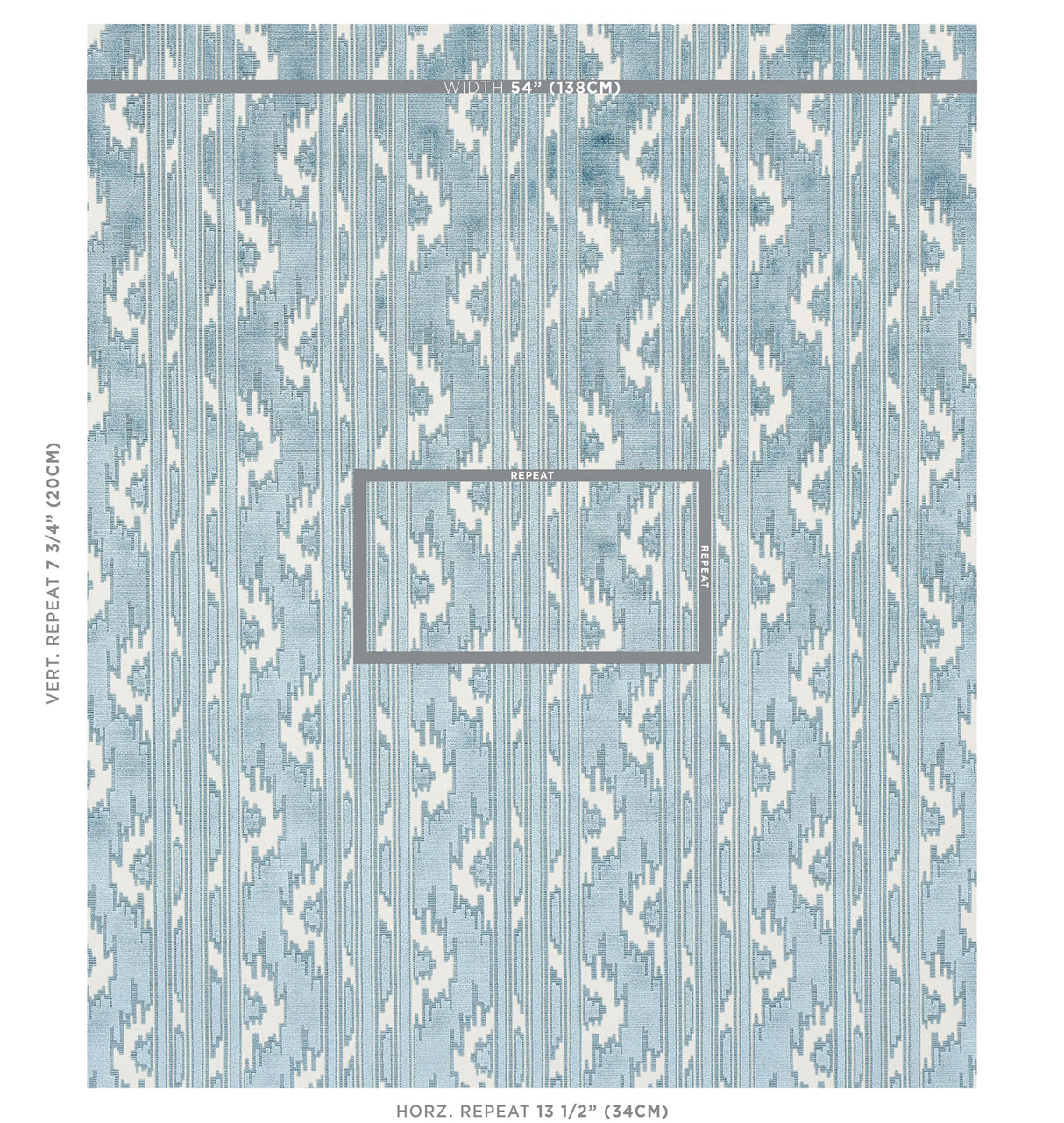 Schumacher Murat Velvet Sky Fabric