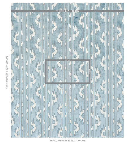 Schumacher Murat Velvet Sky Fabric