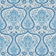 Schumacher Paisley Court Blue Fabric