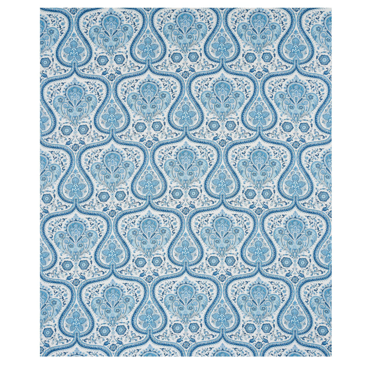 Schumacher Paisley Court Blue Fabric
