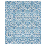 Schumacher Paisley Court Blue Fabric