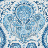 Schumacher Paisley Court Blue Fabric
