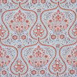 Schumacher Paisley Court Sky & Rose Fabric